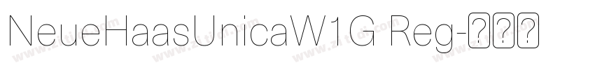 NeueHaasUnicaW1G Reg字体转换